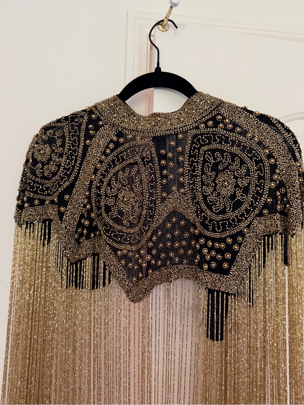 Nasty Gal Black Sheer Embellished Jacket with Gold Beading - Picture 6 of 6